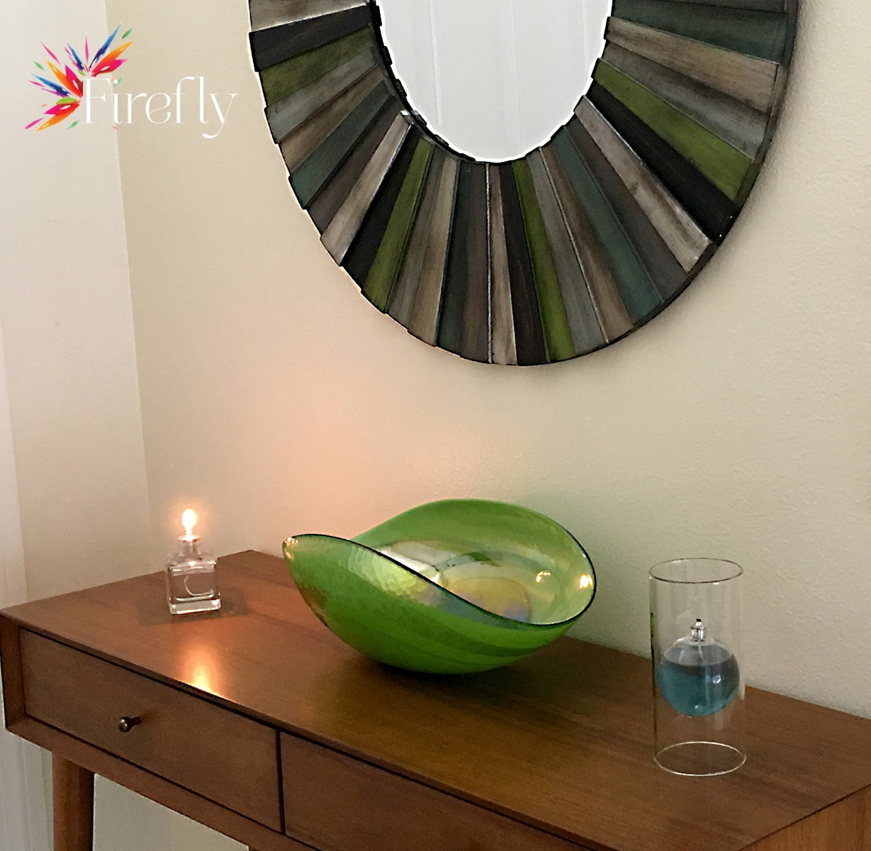 Firefly Fuel Aura Petite Glass Refillable Oil Lamp - 2.75 oz - Clear