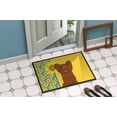 thumbnail image 4 of Carolines Treasures WDK5363MAT 18 x 27 in. Summer Sunflowers Longhaired Chocolate Chihuahua Indoor or Outdoor Mat, 4 of 7
