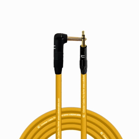 Coluber Cable - Right Angle 1/4" TS to 3.5 TRS Male - Pro Audio Connector