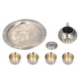 thumbnail image 4 of Moroccan Tea Set, Electroplating Process Turkish Coffee Pot Complete Tools Luxurious Relief Long Service Life  For Gift For Table Decoration, 4 of 8