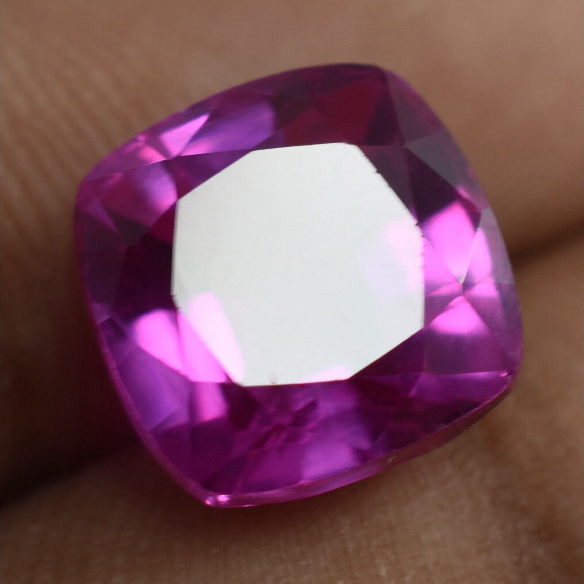 PINK Ceylon Unheated Natural Sapphire Gemstone 8.65 Ct Square Cut AA+ CERTIFIED