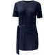 thumbnail image 3 of Vestido ajustado de cuello redondo de manga corta de color sólido informal de verano para mujer Fridja  nalpqowj4466, 3 of 4