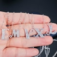 thumbnail image 6 of Fashion Design Cool 26 Letters Pendant Zircon Women Clavicle Chain Couple Men Korean Style Jewelry Alphabet Pendant Necklace Initial Letters Sweater Chain L, 6 of 8