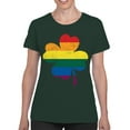 thumbnail image 2 of Rainbow Shamrock LGBTQ+ Pride and St. Patricks Day Blend Women's T-shirt, 2 of 3