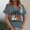 Sky Blue, variant on Womens Summer Tops Womens Summer Tops Women Summer V Neck Cute Chick Print Short Sleeved T Shirt S