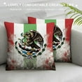 thumbnail image 3 of JEUXUS Mexican Flag Eagle Flag Plush Throw Pillow Covers , Sofa Bedroom Cushion Cover, Suitable for Sofa, Bed, Living Room Decorative Pillowcase, 3 of 5