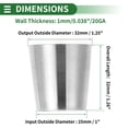 thumbnail image 3 of Mandrel Exhaust Bend Elbow Concentric Reducer Car Exhaust Pipe Tubing Piping Adapter 1" OD to 1.25" OD 304 Stainless Steel Silver Tone, 3 of 7