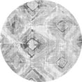 thumbnail image 1 of Ahgly Company Indoor Round Abstract Gray Contemporary Area Rugs, 4' Round, 1 of 1
