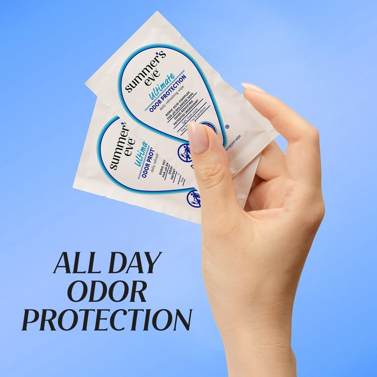 Summer's Eve Ultimate Odor Protection Wipes, 12 Count