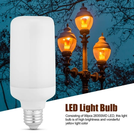 LED Flame Effect Light Bulb 7W E27 2835SMD Natural Fire Effect - Simulated Realistic Burning Fire,Warm Flash Flame Light Bulb,Antique Lantern Atmosphere,Hotel,Bar,Home Decor(1 pcs)