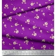 thumbnail image 2 of Soimoi Polyester Crepe Fabric Leaves & Magnolia Floral Print Fabric by The Yard 52 Inch Wide, 2 of 5