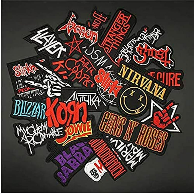 24pcs Mixed Music Band Series Embroidered Iron On Patches, Band Patches for  Jackets