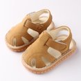 thumbnail image 2 of HBYJLZYG Baby Sandals Flat Shoes Infant First Walkers, Newborn Baby Girls Boys Roman Shoes Sandals Soft Sole Shoes Birthday Shower Gift, 2 of 5