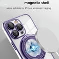 thumbnail image 3 of Magnetic Series Designed for iPhone Case[Compatible with MagSafe][Military Drop&Camera Lens Protection] Crystal Clear Plated Rotatable Ring Holder Stand Cover (Blue,iPhone 14 Pro Max), 3 of 7