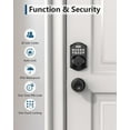 thumbnail image 5 of Keyless Entry Door Lock with Keypad - Smart Deadbolt Lock for Front Door with 2 Keys - Auto Lock - Easy Installation - Matte Black, 5 of 15