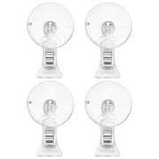 POPETPOP 4pcs Fishes Veggie Seaweed Suction Cup Clip Feed Holder Feeding Tool for Fish Tank Aquarium Accessories