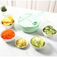 thumbnail image 1 of LINLIN Vegetable Cutting Artifact, Multi Function Vegetable Cutter 6 in 1 Household Shred Slicer Artifact Potato Shredder Slicer Kitchen Scraper, 1 of 7