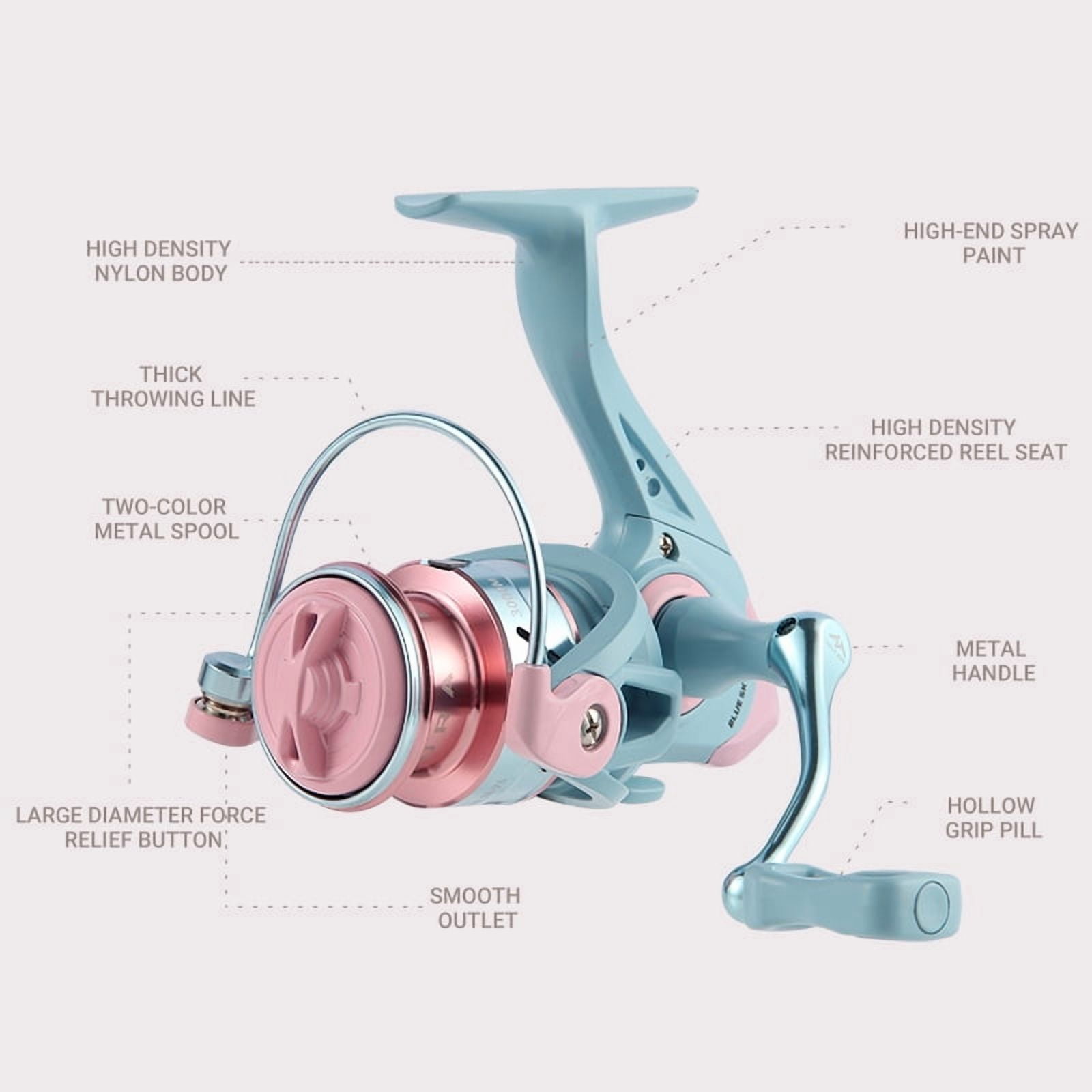 HAUT TON 1500-4000 Spinning Fishing Reel 5.2:1 GearRatio Max Drag 8kg Smooth And Sensitive For Long Distance Casting