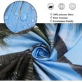 thumbnail image 5 of Ocean Beach Shower Curtain, Summer Seaside Tropical Paradise Blue Sky Coconut Tree Hawaii Style Bathroom Curtain Waterproof Fabric Machine Washable with 12 Hooks, 5 of 6