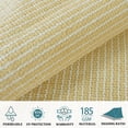 thumbnail image 3 of 6'x10' Sun Shade Sail Canopy Curved Beige, UV Block Breathable Rectangle Sunshade for Backyard Yard Deck Outdoor Facility and Activities, 3 of 4