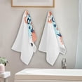 thumbnail image 4 of Dreamtimes Summer Flamingo Anchor Hand Towels 2 PCS, Marine Coral Kitchen Towel Ultra Soft and Highly Absorbent,Decorative Fingertip Face Towel for Bathroom Hotel, 28.3"x 14.4", 4 of 5