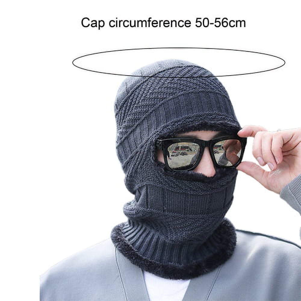 Cheers Men Women Winter Stretchy Knitted Hat Neck Gaiter Full Face