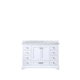 thumbnail image 3 of Lexora Home Dukes 48" Carrara Marble Top Single Vanity with Sink in White, 3 of 10