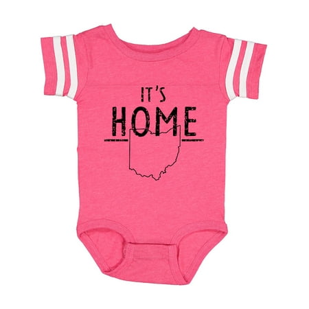 

Inktastic It s Home- State of Ohio outline Distressed Text Gift Baby Boy or Baby Girl Bodysuit