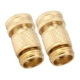 thumbnail image 3 of Conector rápido de manguera de agua, adaptador de montaje de manguera de jardín macho y hembra de latón de 3/4 pulgadas para reparación, 2 uds., 3 of 5