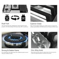 thumbnail image 3 of 36 Inch Gas Cooktop with Griddle, 5 Burners Gas Stove Top with Reversible Cast Iron Grill/Griddle, NG/LPG Convertible, Stainless Steel Propane Cooktop with Thermocouple Protection, 3 of 5