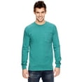 thumbnail image 2 of Comfort Colors Adult Long Sleeve Pocket Tee , C4410 , Seafoam , X-Large, 2 of 5