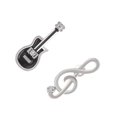 thumbnail image 1 of Pendientes de Nota de guitarra Minnieouse asimétricos En plata de ley 925, 1 of 6