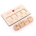 thumbnail image 3 of Juego de dados de madera para una cita, ideas para una cita, dados para llevar para una cita romántica, 3 of 9