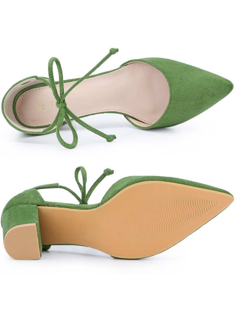 olive green women's dress shoes BLISSFUL STEP High Block Heels Pointed Toe Ankle Strap Shoes​ 10 swimwear
