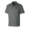 thumbnail image 2 of Men's Cutter & Buck  Gray West Virginia Mountaineers Alumni Logo DryTec Genre Textured Solid Polo, 2 of 3