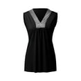 thumbnail image 6 of USSUMA Cute Womens Tops Summer Fashion Shirts Women's Summer V-Neck Summer Tops Casual Solid Tank Tops Sleeveless Plus Tunics Blouse Ladies Tops Trendy, 6 of 7