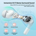 thumbnail image 4 of Wireless Noise Cancelling Earbuds Bluetooth 5.4 Headphones with Mic Deep Bass Stereo, 38H Playtime, LED Display, IPX7 Waterproof Sports Workout in Ear Buds for iPhone Android, Rose Gold, 4 of 7