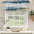 thumbnail image 3 of 2 Pack Valances for Windows, Blue Grey Vintage Window Valances for Living Room/Bedroom/Bathroom, Abstract Retro Art Light Filtering Kitchen Curtain Valance Window Treatment 54"W x18" L, 3 of 9