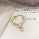 thumbnail image 1 of Fashion Chain Love Pearl Double Bracelet Temperament Peach Heart Pendant Bracelet Female College Student Jewelry Pulsera, 1 of 5