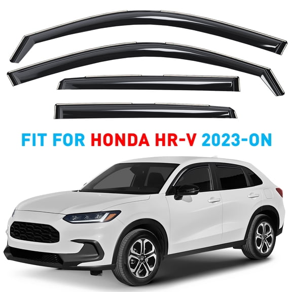 GrandWheel Co Window Deflectors Smoke Tinted In-channel Side Window Vent Visor Deflectors Rain Guards Compatible with Honda HR-V 2023-2026 - 4 pcs. GW0975