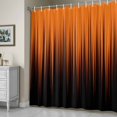 thumbnail image 5 of Burnt Orange Black Ombre Shower Curtain, Abstract Modern Lines Gradient Waterproof Shower Curtain Set with 12 Hooks Lightweight Bath Curtains Fabric Bathroom Decor 48x72 Inches, 5 of 9