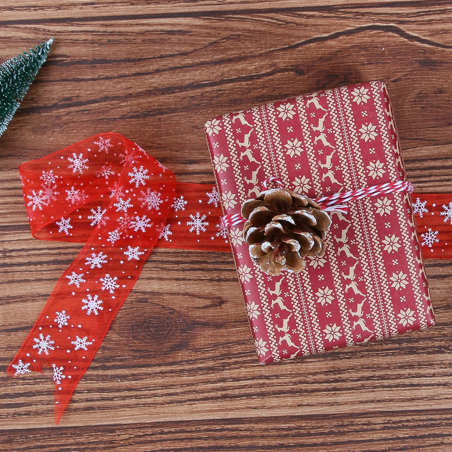 RUSPEPA Christmas Wrapping Paper, Jumbo Roll Kraft Paper – Black and White  Plaid Reindeer Design for Christmas, Holiday Wrap – 61 cm x 30.5 m –  BigaMart