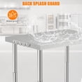 thumbnail image 4 of Table de Préparation d'Infusion à Double Couche en Acier Inoxydable – 36x24x35 Po, Tablette Inférieure Réglable, Bords Droits, Crochets, Sans Roulettes, Sans Dosseret, pour Restaurant, Garage – Taille : 36*24*35 Po, Sans Roulettes, 4 of 6