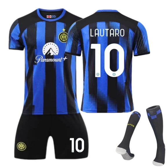 23-24 Inter Milan Maillot Domicile No 10 Lautaro 9 Zeko Ensemble pour Enfants et Adultes Uniforme de football