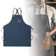 thumbnail image 5 of Delantal de trabajo ajustable de lona con espalda cruzada para chef, para cerámica, adultos y repostería. Azul, 5 of 8
