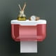 thumbnail image 5 of Yuarrent Caja de pañuelos Universal para baño montada en la pared, almacenamiento impermeable, servilletas de papel higiénico, toallero facial para Juegos de accesorios de baño Rosado Yuarrent HA067212-01, 5 of 6