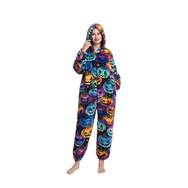 Onesies-Pijama Unisex de franela para mujer, ropa de casa de terciopelo grueso, con dibujos de animales, para Navidad, 2023
