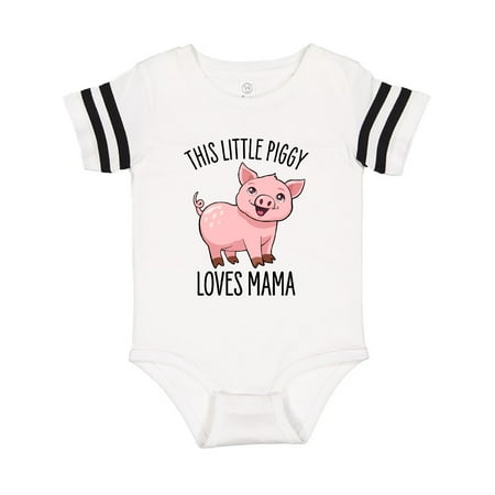 

Inktastic This Little Piggy Loves Mama- cute Gift Baby Boy or Baby Girl Bodysuit