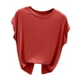 thumbnail image 2 of Bixock Tank Tops for Womens Sleeveless Blouse Solid Color Pullover Crew Neck Loose Casual Shirt Daily Fashion Wear Beach Vacation Summer Clothes, 2 of 6