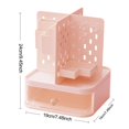 thumbnail image 7 of TISHITA Desktop Organizer Pen Holder Card Holder Container Stationery Supplies Pegboard Makeup Organizer Desk Organiser for Classroom Pink, 7 of 7